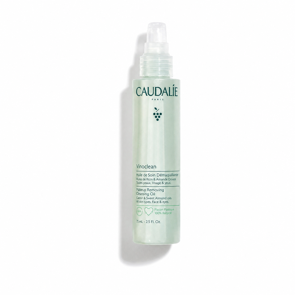 Caudalie Vinoclean Olio Trattante Struccante con Olio di Mandorla Dolce + Ricino