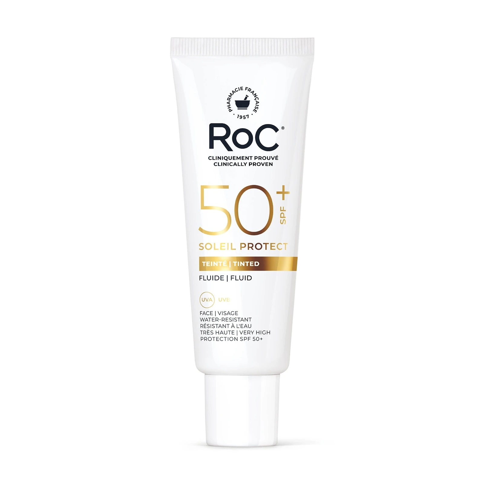 RoC SOLEIL PROTECT Fluido Solare Viso SPF 50 idratante Colorato