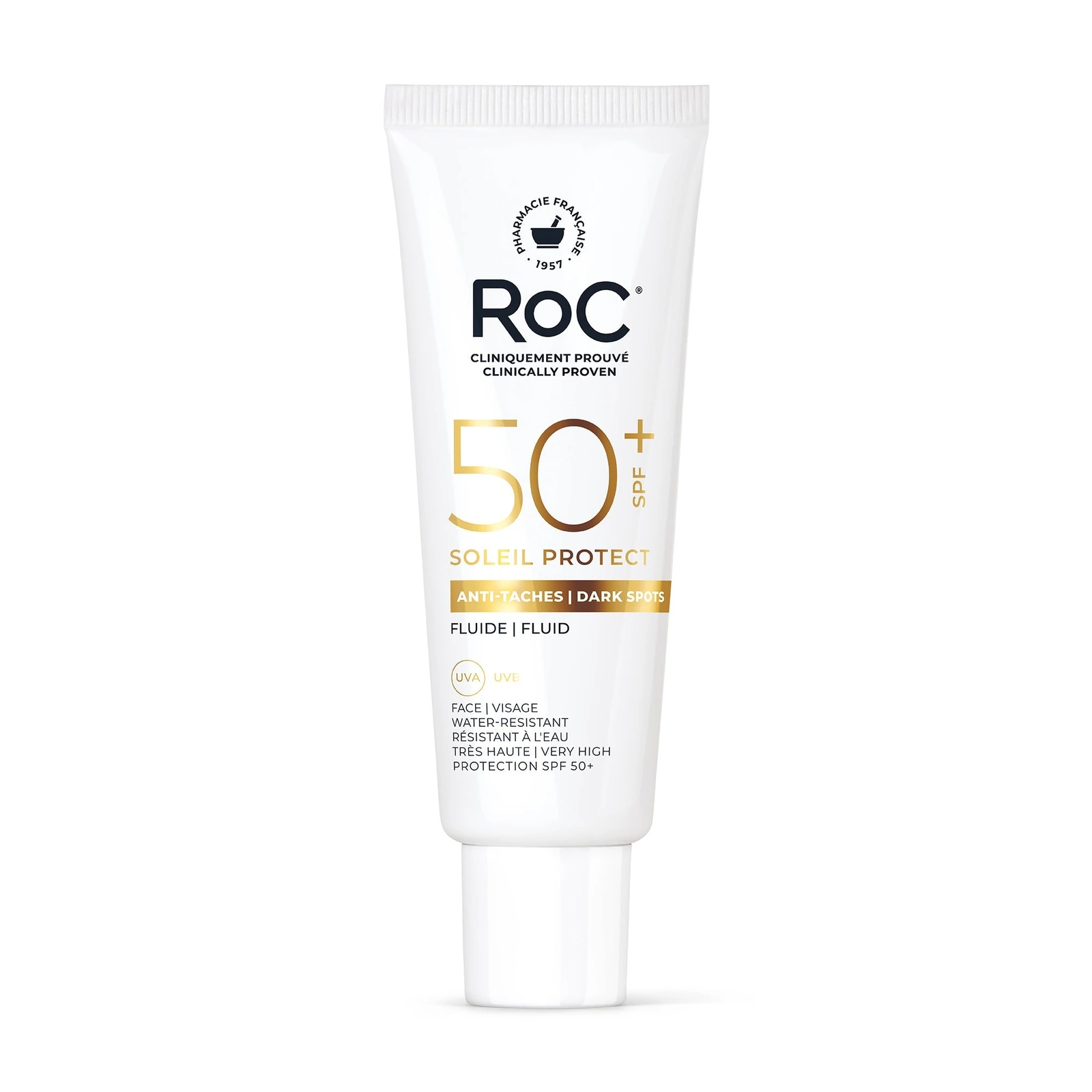 RoC SOLEIL PROTECT Fluido Solare Viso SPF 50 Antimacchie Brune