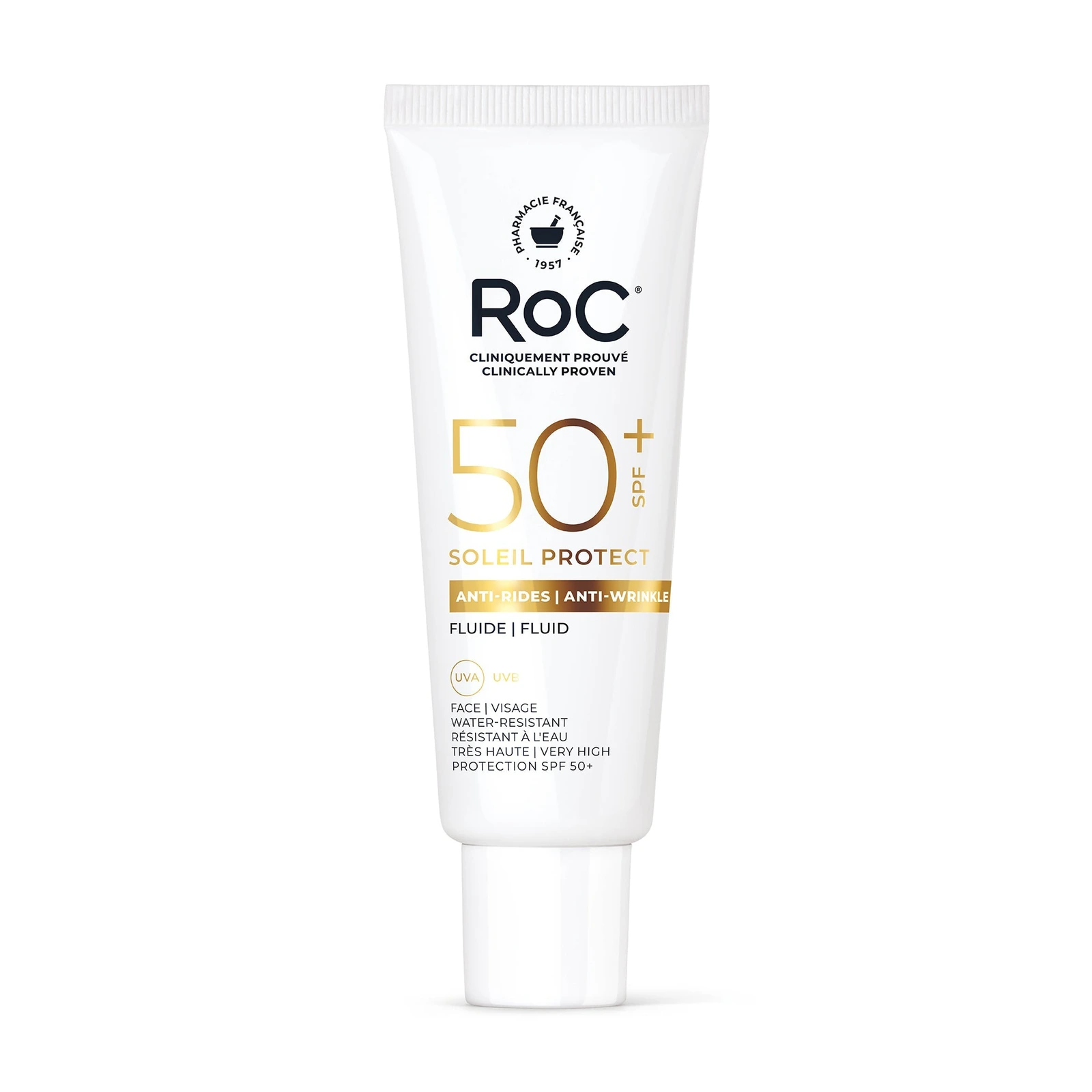 RoC SOLEIL PROTECT Fluido Solare Viso SPF 50 Anti-rughe Levigante