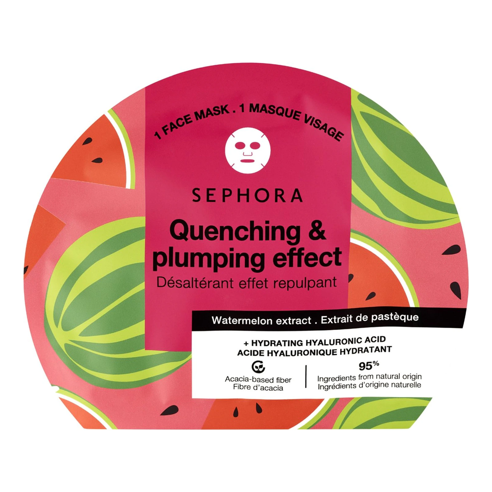Sephora Collection Maschera agli estratti di frutta e acido ialuronico - Maschere viso in tessuto - Anguria