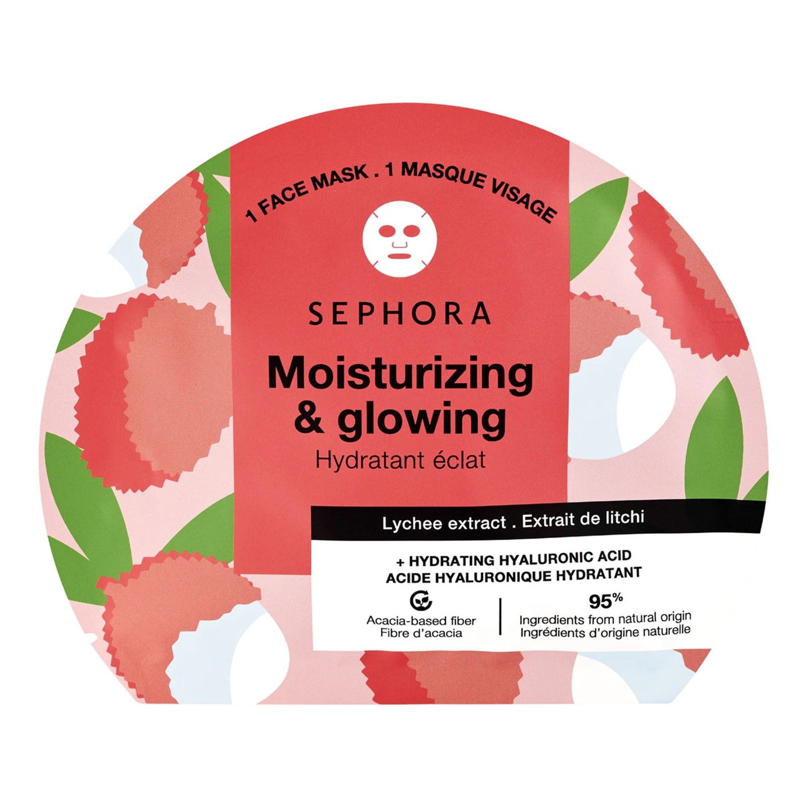 Sephora Collection Maschera agli estratti di frutta e acido ialuronico - Maschere viso in tessuto - Litchi