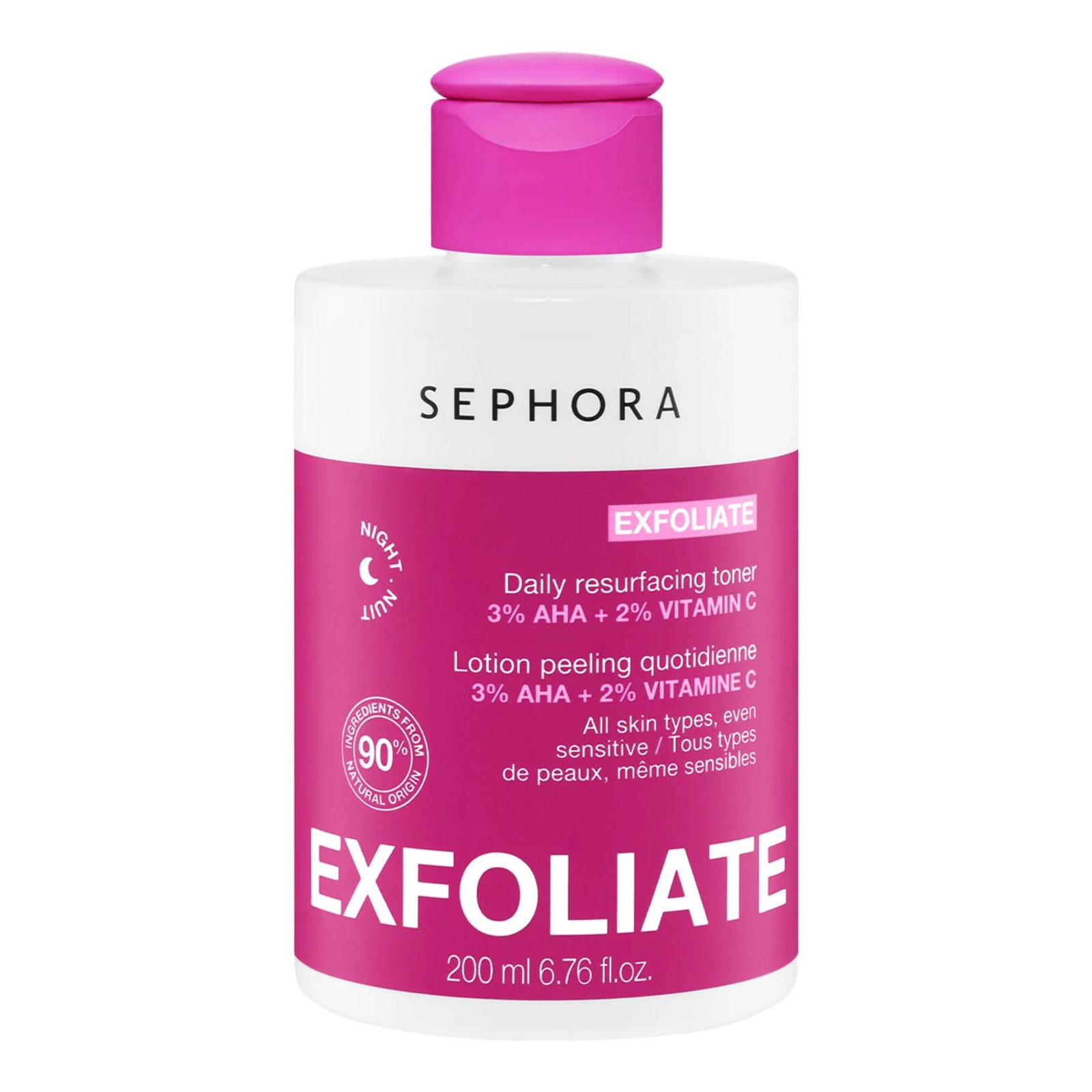 Sephora Collection EXFOLIATE - Lozione peeling quotidiana con 3% di AHA + 2% di vitamina C