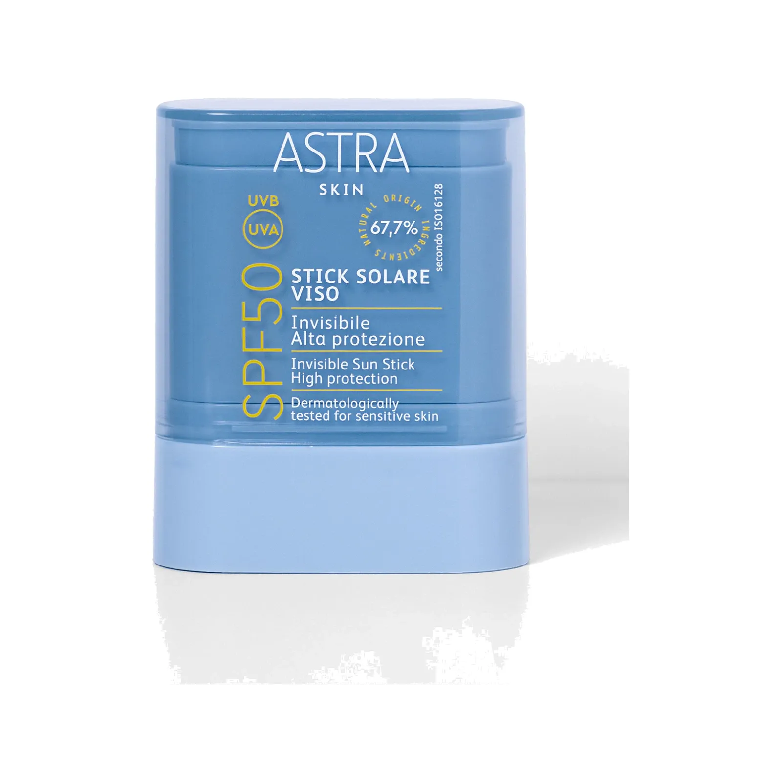 Astra Skin SPF50 STICK SOLARE VISO - Invisibile, Alta Protezione